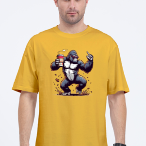 Gorilla Coffee Oversized Cotton T-Shirt for fun and coffee lovers