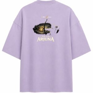 Filliaxmius Aim Like Arjuna Oversized T-Shirt Back Print - Lavender