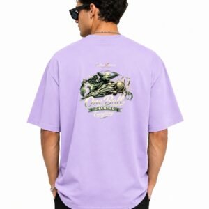 Filliaxmius One Ball Changes Everything Oversized T-Shirt Back Print - Lavender