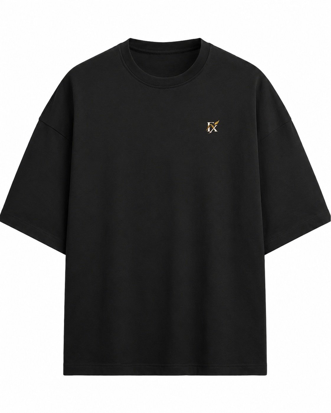 Filliaxmius Built on Days I Almost Quit Oversized T-Shirt Back Print - Black