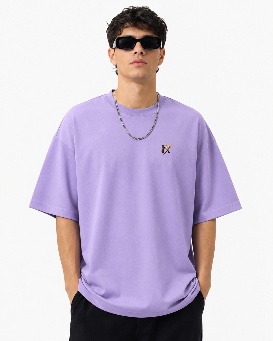 Filliaxmius Built on Days I Almost Quit Oversized T-Shirt Back Print - Lavender