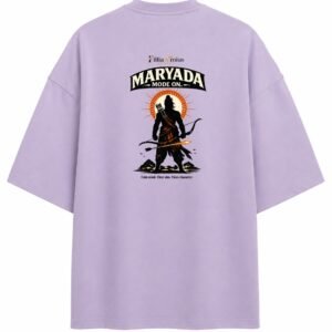 Filliaxmius Maryada Mode On Oversized T-Shirt Back Print - Lavender