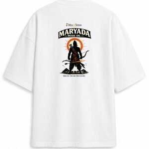 Filliaxmius Maryada Mode On Oversized T-Shirt Back Print - White