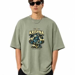 D031_Sage_Green_Front_ChatGPT_Image_Aug_1__2026__09_40_05_AM__7_-5 Filliaxmius Krishna Knows Timing Front Print Oversized T-Shirt - Sage Green