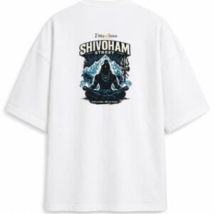 Filliaxmius Shivoham Street Oversized T-Shirt Back Print - White