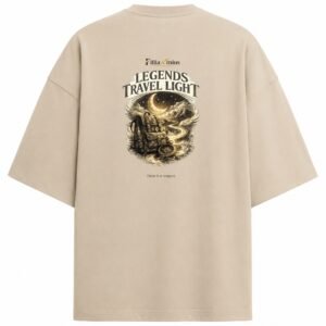 Filliaxmius Legends Travel Light Oversized T-Shirt - Beige