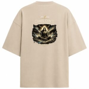 Filliaxmius Chaos Can't Sit Here Oversized T-Shirt - Beige