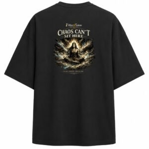 Filliaxmius Chaos Can't Sit Here Oversized T-Shirt - Black