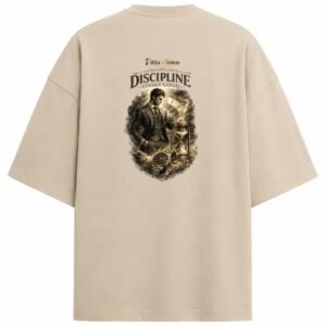 Filliaxmius Discipline Looks Good Oversized T-Shirt - Beige