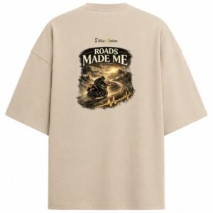 Filliaxmius Roads Made Me Oversized T-Shirt - Beige