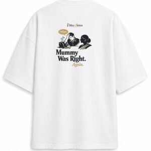 D044_White_Back_ChatGPT_Image_Aug_16__2026__10_14_48_AM__4_-3 Filliaxmius Mummy Was Right. Again. Oversized T-Shirt - White
