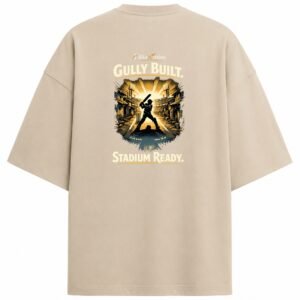 Filliaxmius Gully Built. Stadium Ready. Oversized T-Shirt - Beige