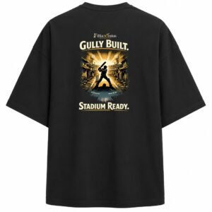 Filliaxmius Gully Built. Stadium Ready. Oversized T-Shirt - Black
