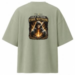 D047_Sage_Green_Back_ChatGPT_Image_Aug_16__2026__10_14_48_AM__10_-3 Filliaxmius Cold Outside. Fire Within. Oversized T-Shirt - Sage Green