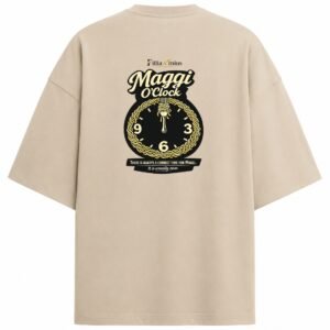 Filliaxmius Maggi O'Clock Oversized T-Shirt - Beige