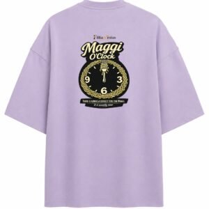 Filliaxmius Maggi O'Clock Oversized T-Shirt - Lavender