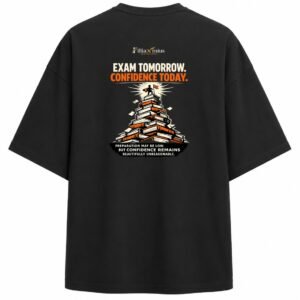 Filliaxmius Exam Tomorrow. Confidence Today. Oversized T-Shirt - Black