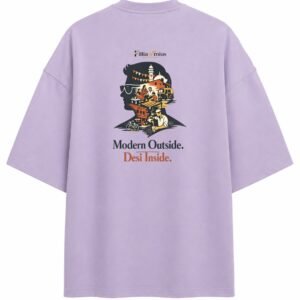 Filliaxmius Modern Outside. Desi Inside. Oversized T-Shirt - Lavender