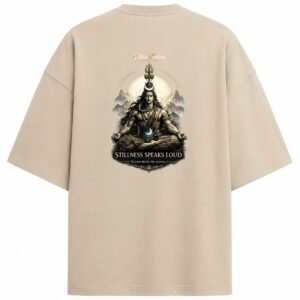Filliaxmius Stillness Speaks Loud Oversized T-Shirt - Beige