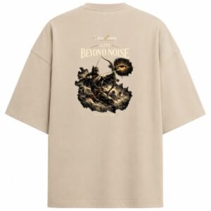 Filliaxmius Aim Beyond Noise Oversized T-Shirt - Beige