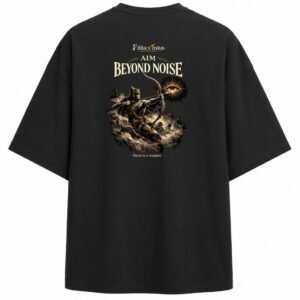 Filliaxmius Aim Beyond Noise Oversized T-Shirt - Black