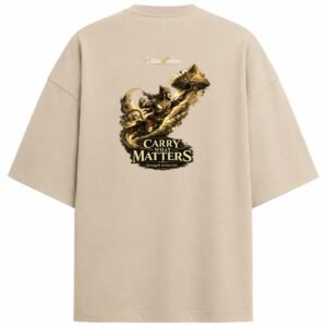 Filliaxmius Carry What Matters Oversized T-Shirt - Beige