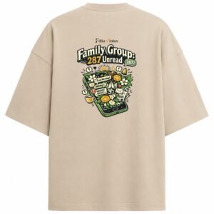 Filliaxmius Family Group: 287 Unread Oversized T-Shirt - Beige