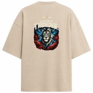 Filliaxmius Quiet Thunder Oversized T-Shirt - Beige