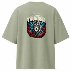 Filliaxmius Quiet Thunder Oversized T-Shirt - Sage Green