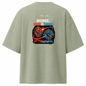 Filliaxmius Home. Here & There. Oversized T-Shirt - Sage Green