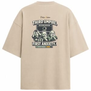 Filliaxmius Third Umpire, First Anxiety Oversized T-Shirt - Beige