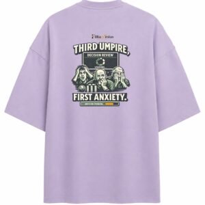 Filliaxmius Third Umpire, First Anxiety Oversized T-Shirt - Lavender