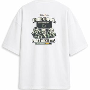 Filliaxmius Third Umpire, First Anxiety Oversized T-Shirt - White