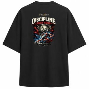 Filliaxmius Discipline Looks Good Oversized T-Shirt - Black