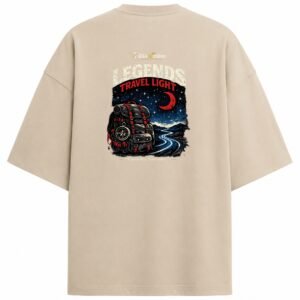 Filliaxmius Legends Travel Light Oversized T-Shirt - Beige