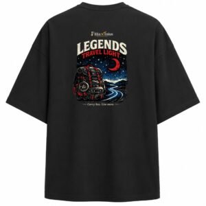 Filliaxmius Legends Travel Light Oversized T-Shirt - Black