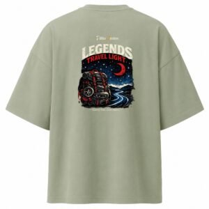 Filliaxmius Legends Travel Light Oversized T-Shirt - Sage Green