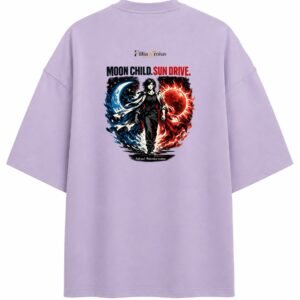 Filliaxmius Moon Child. Sun Drive. Oversized T-Shirt - Lavender