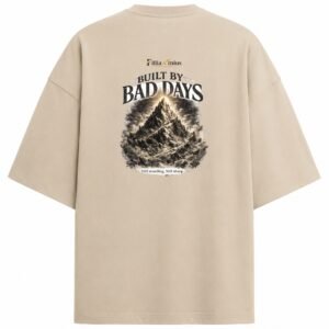 Filliaxmius Built by Bad Days Oversized T-Shirt - Beige