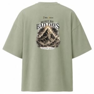 Filliaxmius Built by Bad Days Oversized T-Shirt - Sage Green
