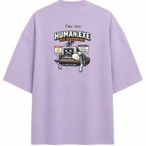 Filliaxmius Human.exe Not Responding Oversized T-Shirt - Lavender