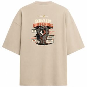 Filliaxmius Brain Buffering Oversized T-Shirt - Beige