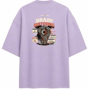 Filliaxmius Brain Buffering Oversized T-Shirt - Lavender
