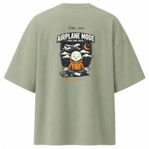 Filliaxmius Airplane Mode for the Soul Oversized T-Shirt - Sage Green