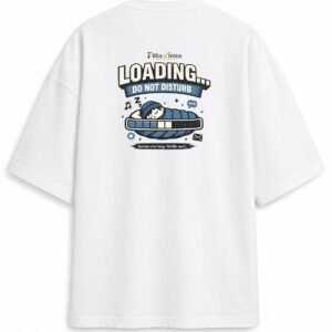 Filliaxmius Loading... Do Not Disturb Oversized T-Shirt - White