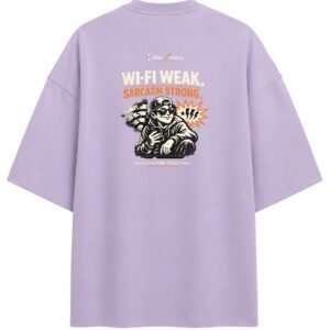 Filliaxmius Wi-Fi Weak. Sarcasm Strong. Oversized T-Shirt - Lavender