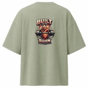Filliaxmius Built in the Burn Oversized T-Shirt - Sage Green