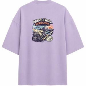 Filliaxmius Maps Fade. Stories Stay. Oversized T-Shirt - Lavender