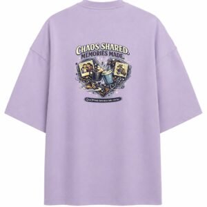 Filliaxmius Chaos Shared. Memories Made. Oversized T-Shirt - Lavender