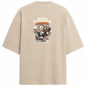 Filliaxmius Mood: Currently Loading Oversized T-Shirt - Beige